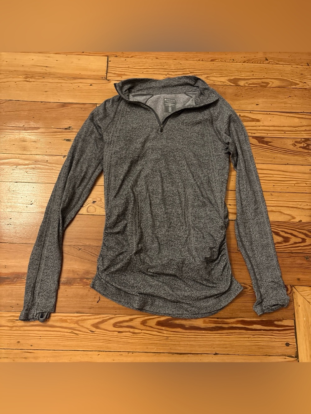 Athleta Speedlight Heather Half Zip In Gray Small S 500862